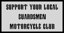 Графический баннер клуба с надписью Support Your Local Guardsmen Motorcycle Club